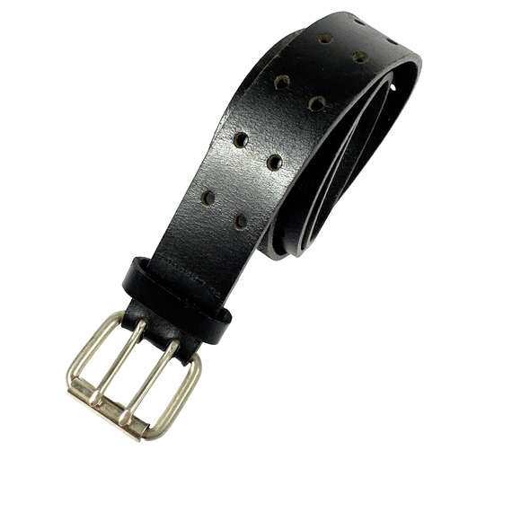 Dickies Leather Two Hole Double Prong Bridle Belt Black Men's 34 Work Belt - Picture 1 of 8